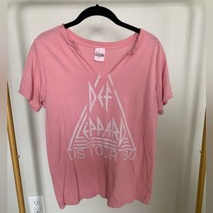 Free People LetLuv Def Leppard Graphic Tee